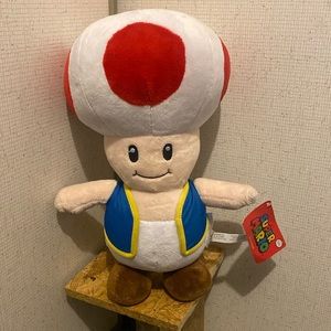 Mario toad plush 16”